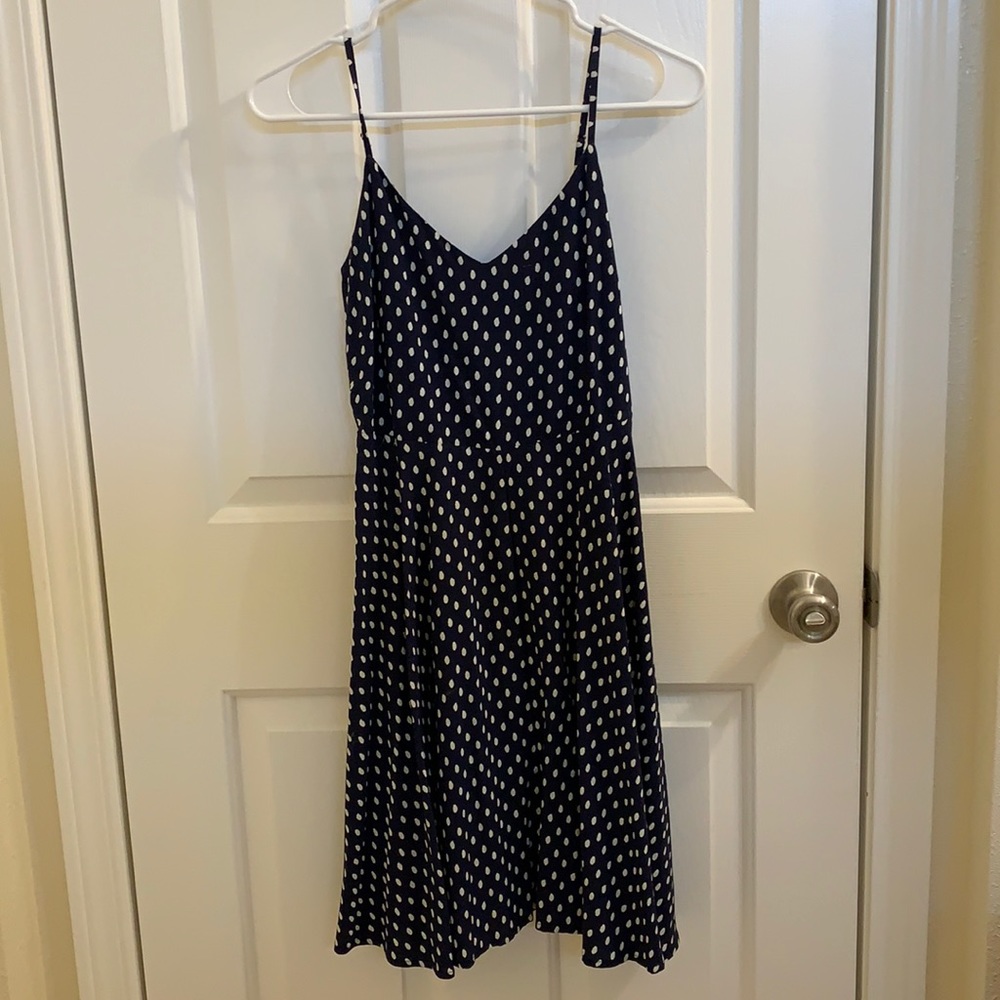 Gap Navy Blue Polka Dot Dress